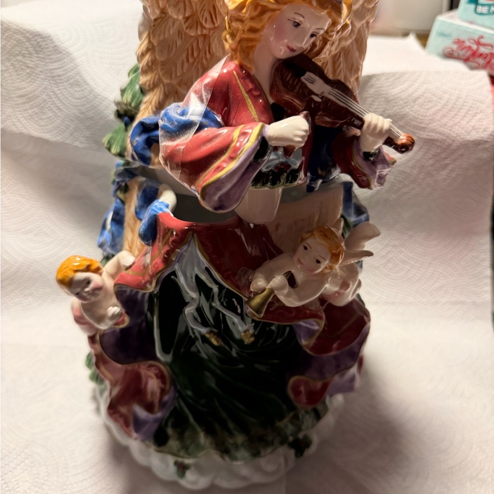 JC Penney Home Collection Christmas Angel Cookie Jar With Box